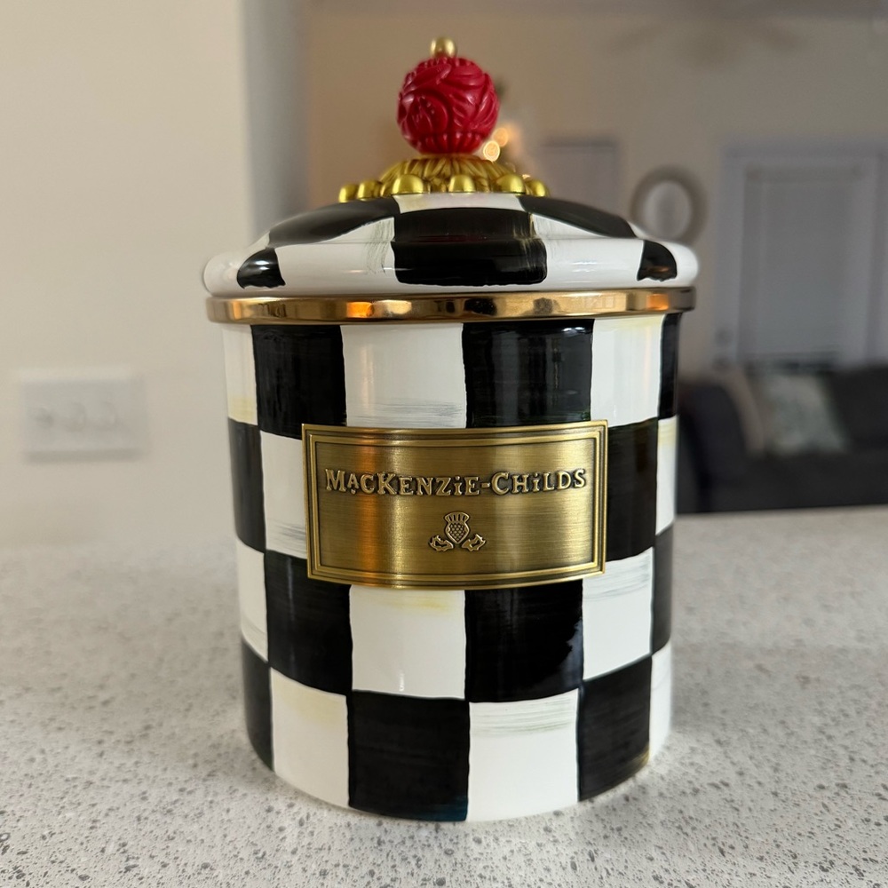 Mackenzie-Childs Courtly Check Small Canister